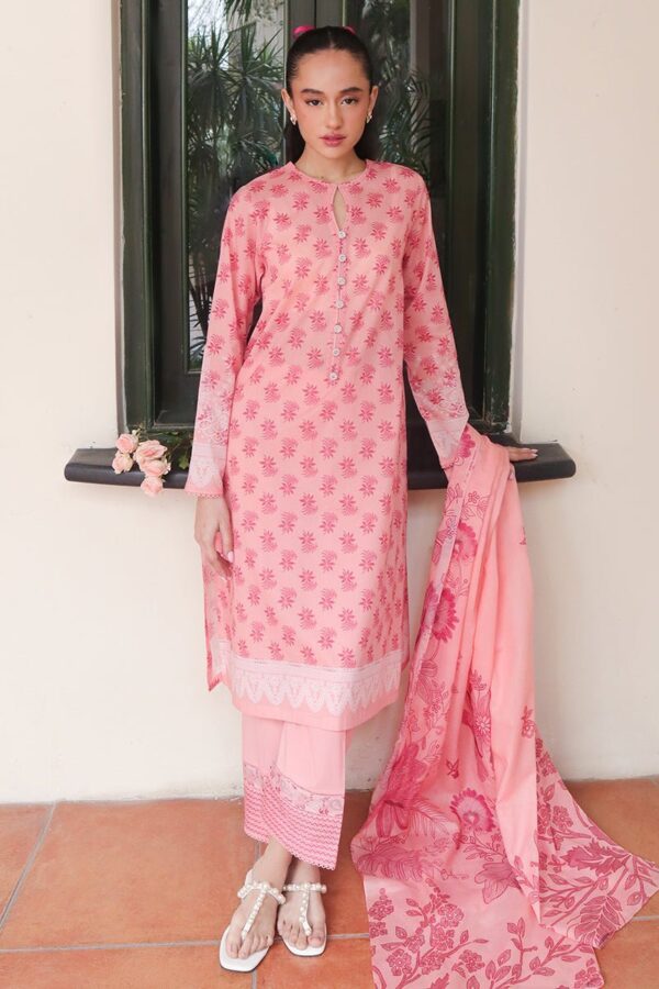 Cross Stitch Coral Deluxe 3 Piece Printed Lawn Suit