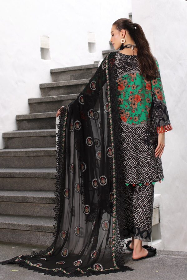 Charizma Pm4-09 3-Pc Printed Lawn Shirt With Embroidered Chiffonc