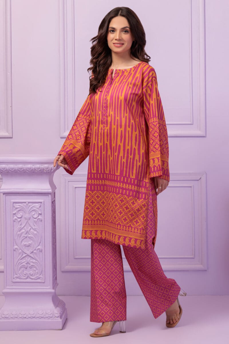 Bonanza Satrangi Pink Lawn 2 Piece 2S24A2P289 Co Ord Sets