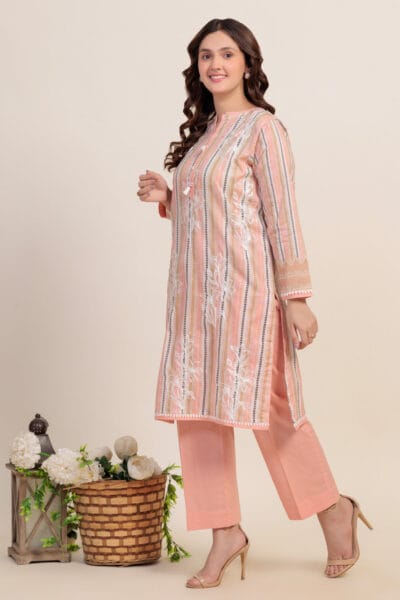 Bonanza Satrangi Pink Lawn 2 Piece 2s24b2p086 Co Ord Sets