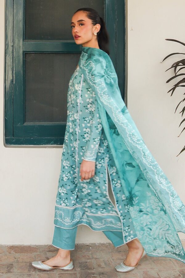 Cross Stitch Blue Charm 3 Piece Printed Lawn Suit