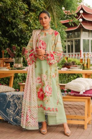 Elaf Premium Printed EEP 05A Mint To Be Lawn Collection 24