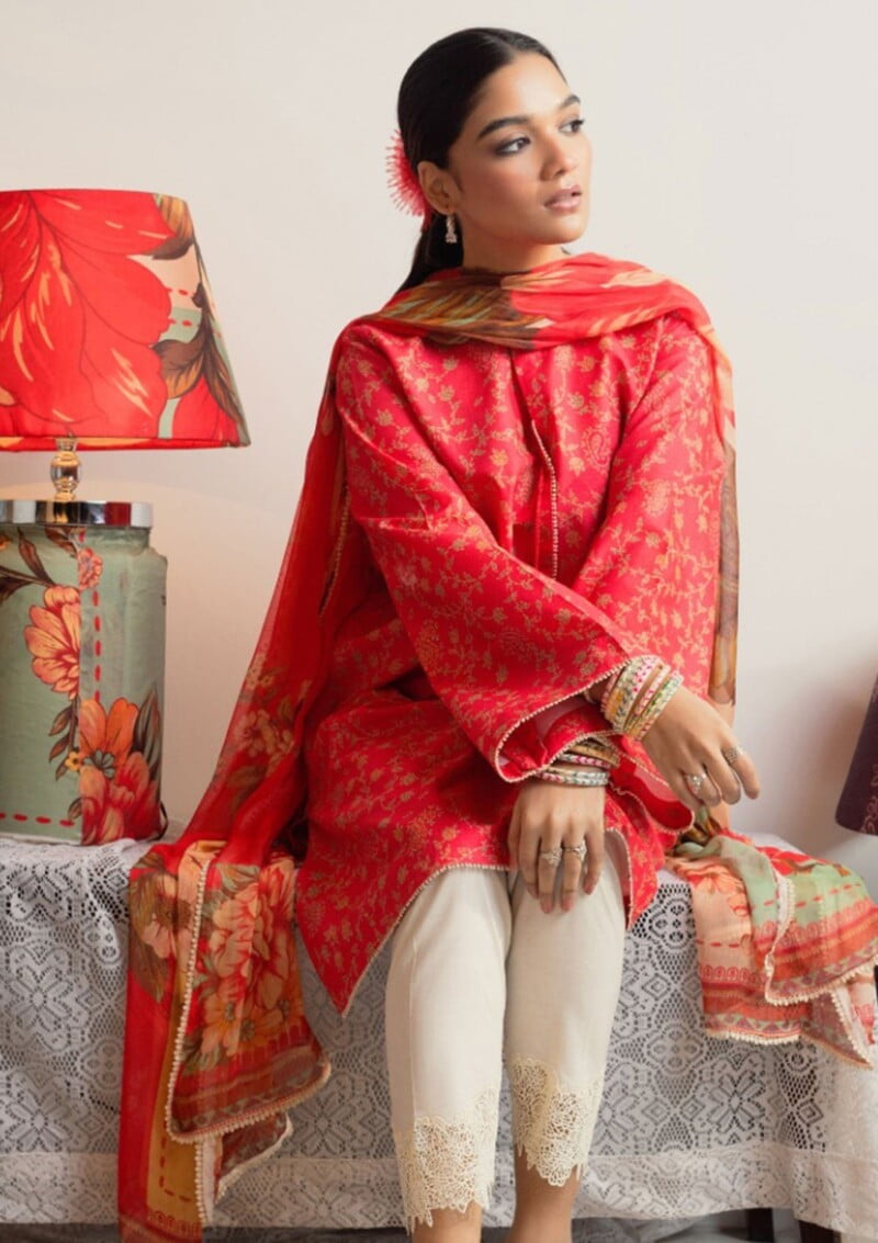 Zara Shahjahan Coco Prints Cp24 09 Surkh Lawn Collection