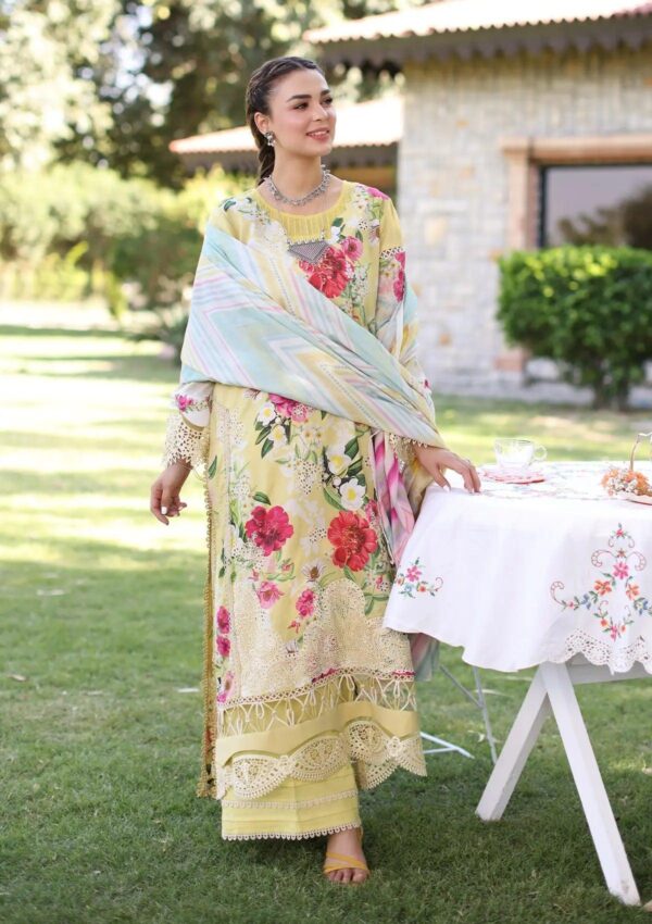 Elaf Eck 06A Sunshine Bouquet Print Chikankari 2024