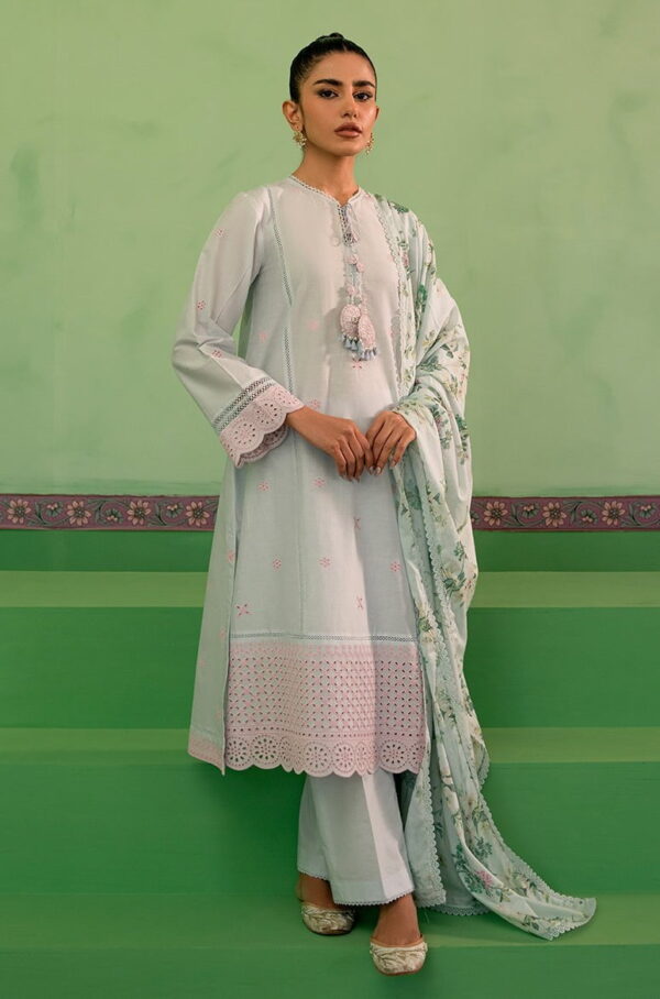 Cross Stitch Aqua Pearl 3 Piece Lawn Embroidered Suit