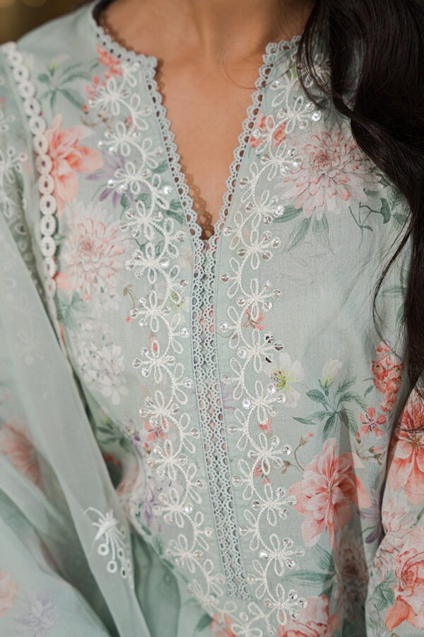 Cross Stitch Pearl Floral 3 Piece Embroidered Lawn Suit