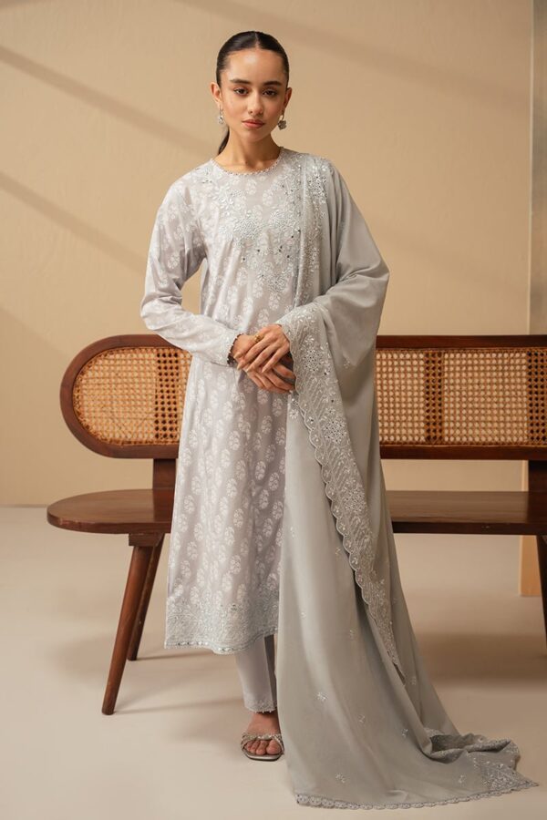 Cross Stitch Pearl Blue 3 Piece Embroidered Lawn Suit