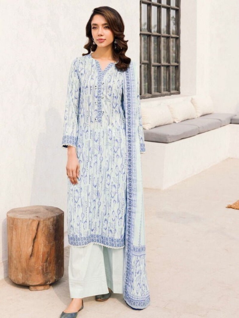 Motifz Digital 4550-Hayaat Printed Lawn 3Pc Suit Collection 2024