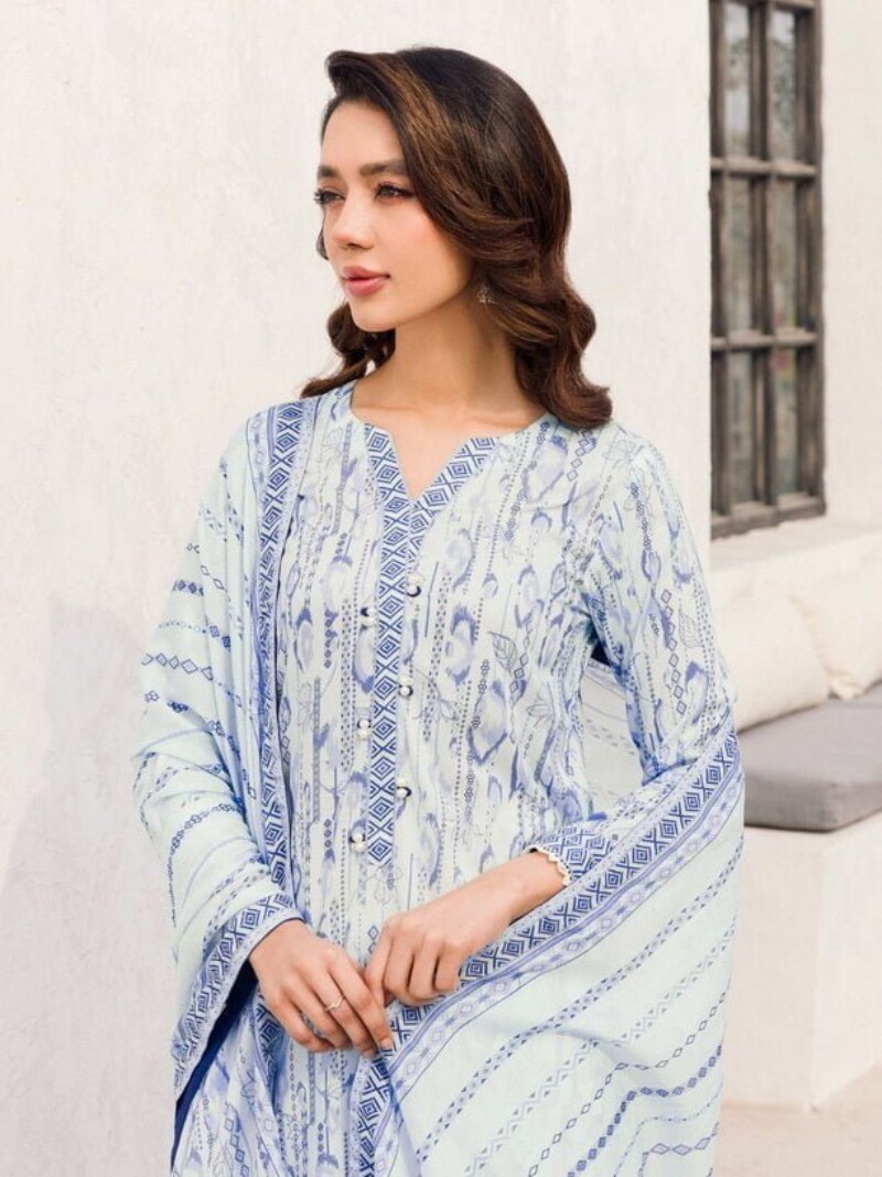 Motifz Digital 4550-Hayaat Printed Lawn 3Pc Suit Collection 2024