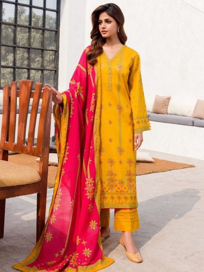 Motifz Digital 4581-Firdous Printed Lawn 3Pc Suit Collection 2024