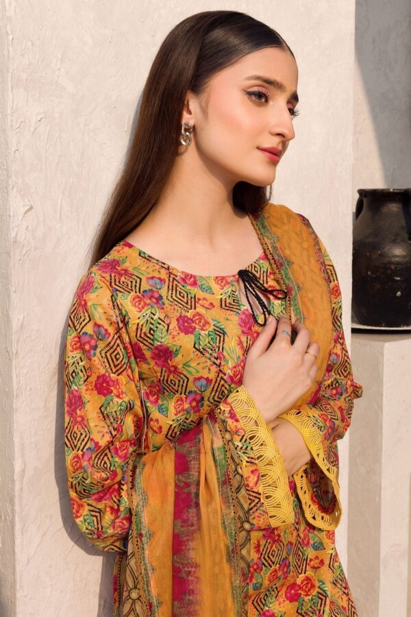 Motifz Digital 4609-Nayla Printed Lawn 3Pc Suit Collection 2024
