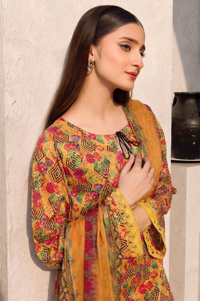 Motifz Digital 4609-Nayla Printed Lawn 3pc Suit Collection 2024