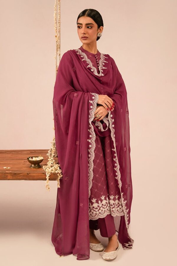 Cross Stitch Violet Quartz 3 Piece Embroidered Lawn Suit