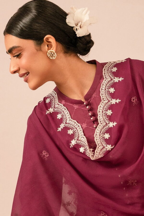 Cross Stitch Violet Quartz 3 Piece Embroidered Lawn Suit