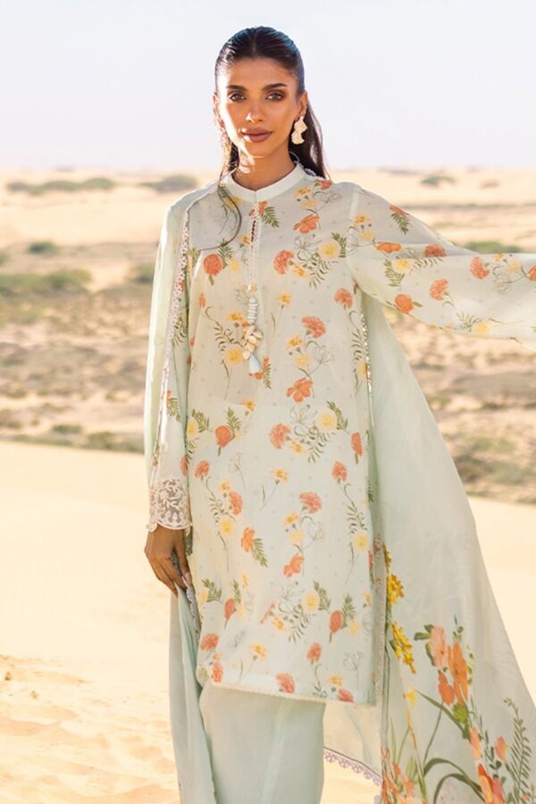 Cross Stitch Aqua Glaze 3 Piece Printed Lawn Suit