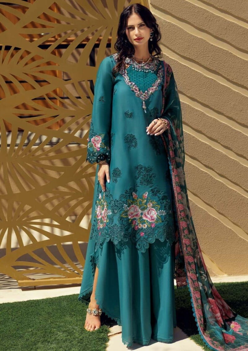 Noor By Saadia Asad Sl24 04 Eid Handwork Laserkari Lawn Collection 2024