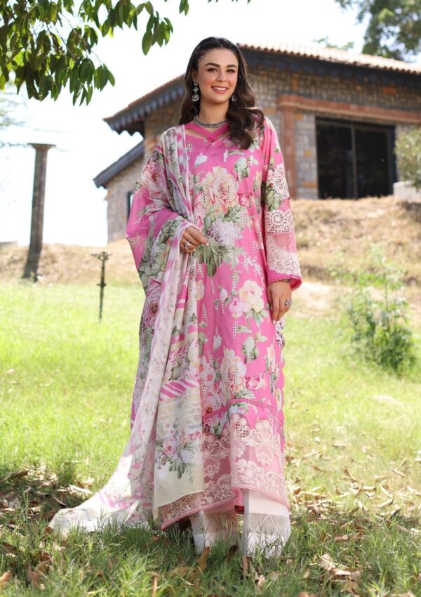 Elaf Eck 03B Pink Muse Print Chikankari 2024