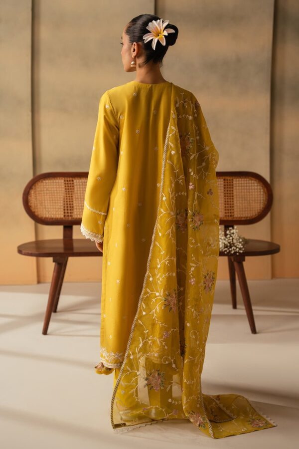 Cross Stitch Ceylon Yellow 3 Piece Embroidered Lawn Suit