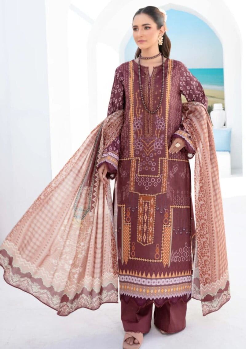 Humdum Saira Bano Hb24 08 Lawn Collection