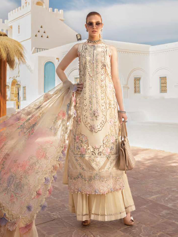 Maria.b D-2406-B Embroidered Luxury Lawn 3Pc Suit Collection 2024