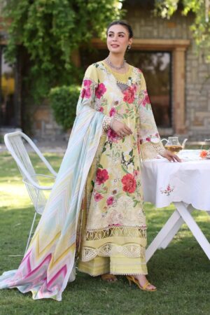 Elaf Eck 06a Sunshine Bouquet Print Chikankari 2024