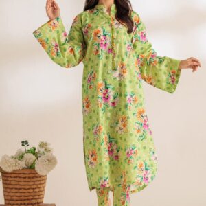 Bonanza Satrangi Green Lawn 2 Piece 6s24a2p005 Co Ord Sets