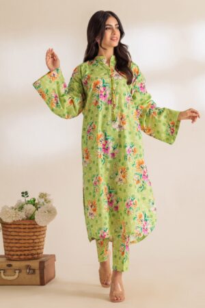 Bonanza Satrangi Green Lawn 2 Piece 6s24a2p005 Co Ord Sets