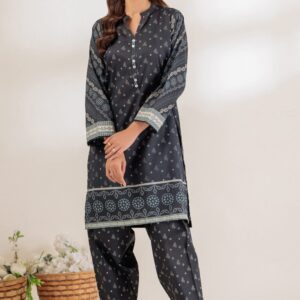 Bonanza Satrangi Black Lawn 2 Piece 6s24b2p292 Co Ord Sets