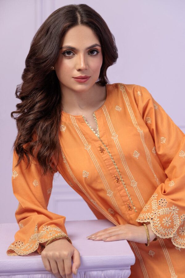 Bonanza Satrangi Orange Cambric 2 Piece 6S24K2P012 Festive Pret 2024