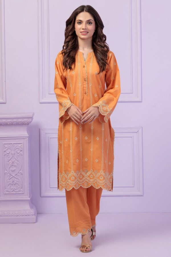 Bonanza Satrangi Orange Cambric 2 Piece 6S24K2P012 Festive Pret 2024