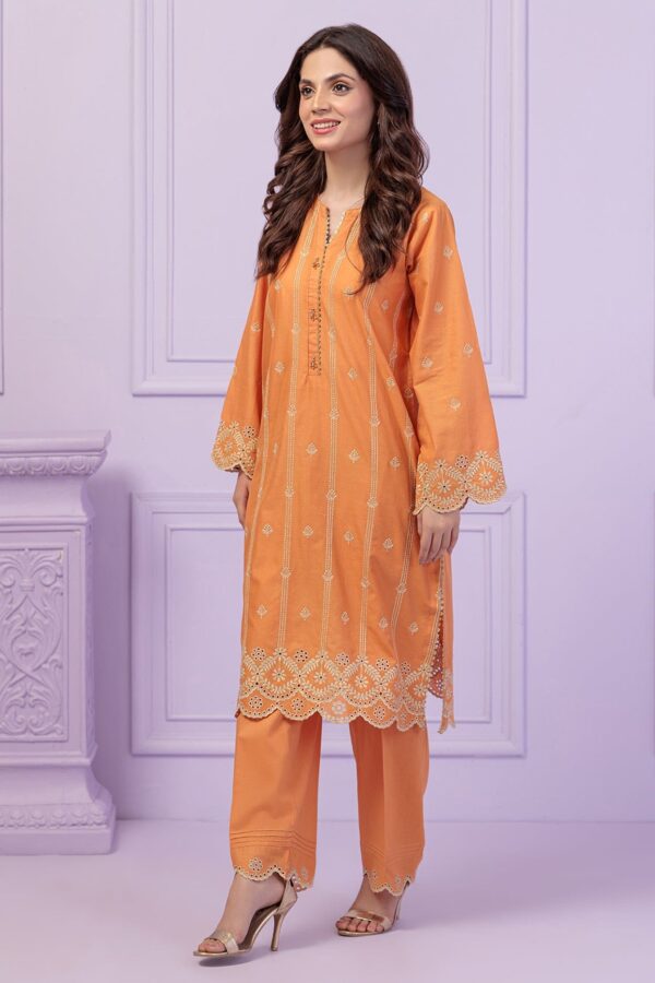 Bonanza Satrangi Orange Cambric 2 Piece 6S24K2P012 Festive Pret 2024