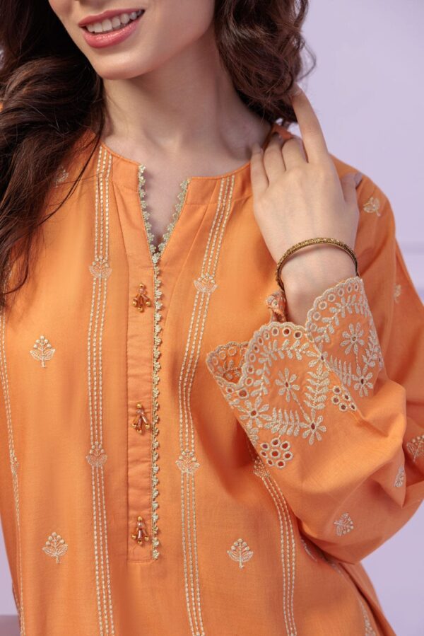 Bonanza Satrangi Orange Cambric 2 Piece 6S24K2P012 Festive Pret 2024