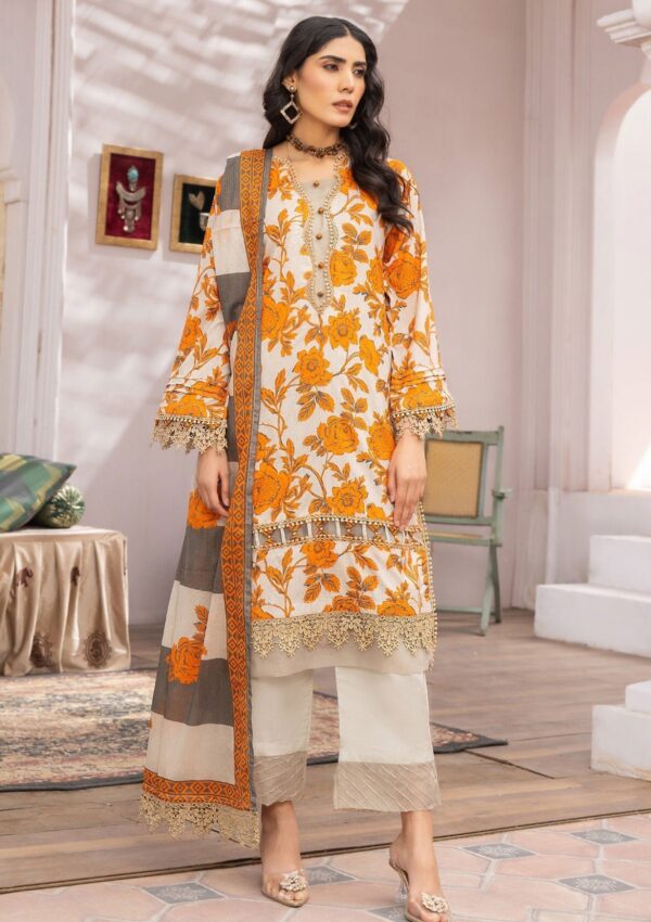 Humdum Rang E Noor Hrn 07 Lawn Collection