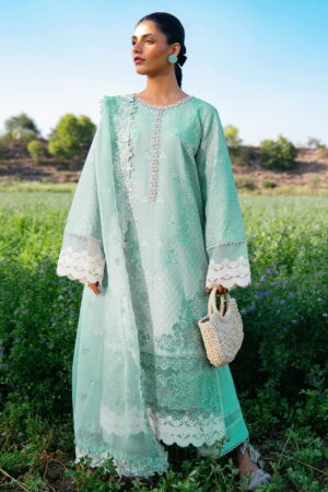 Sana Zubair Jewels of the Meadow SZ 01 AQUAMARINE Lawn Collection 24