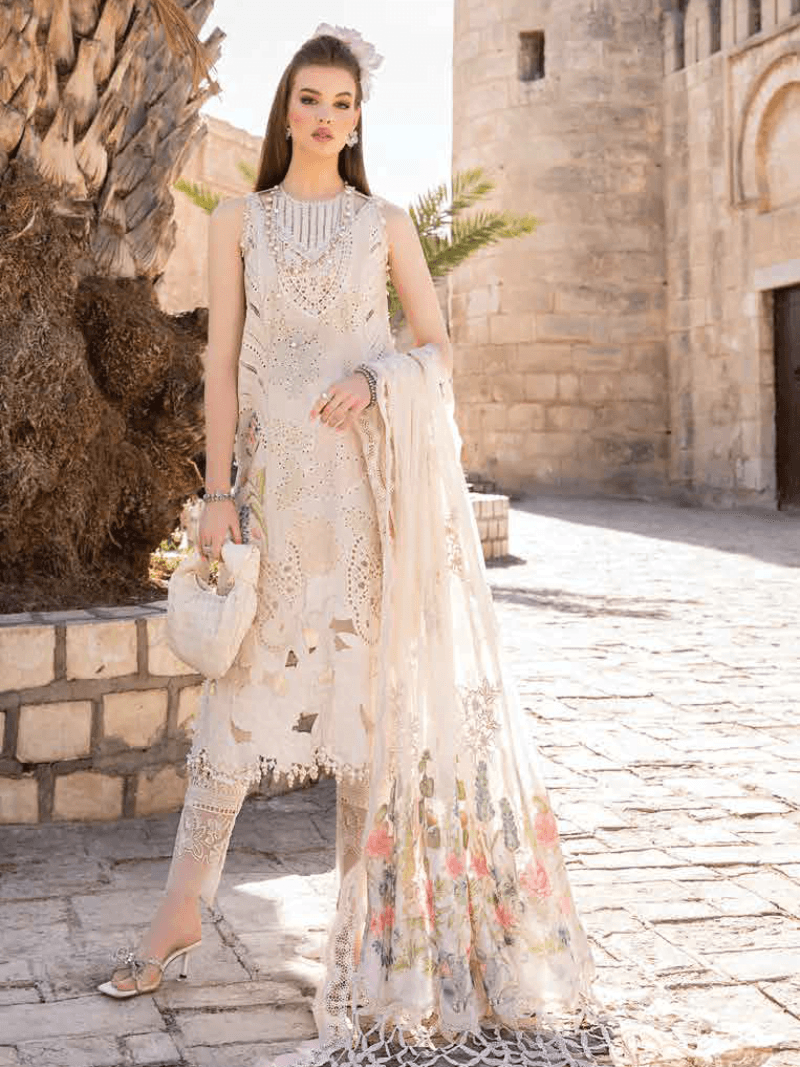 Maria.b D-2407-A Embroidered Luxury Lawn 3Pc Suit Collection 2024