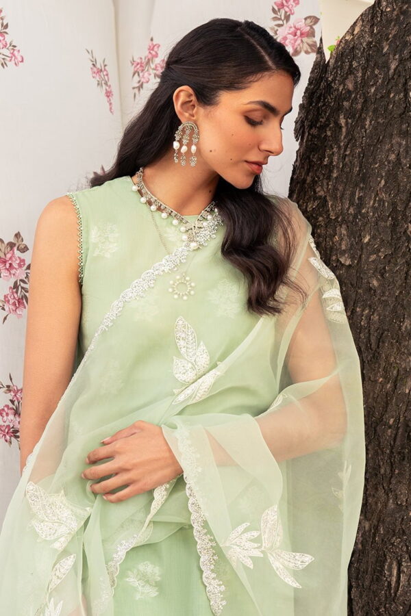 Cross Stitch Celadon Spruce 3 Piece Embroidered Jacquard Suit