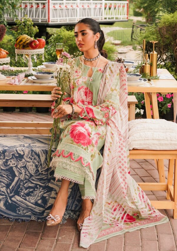 Elaf Premium Printed Eep 05A Mint To Be Lawn Collection 24