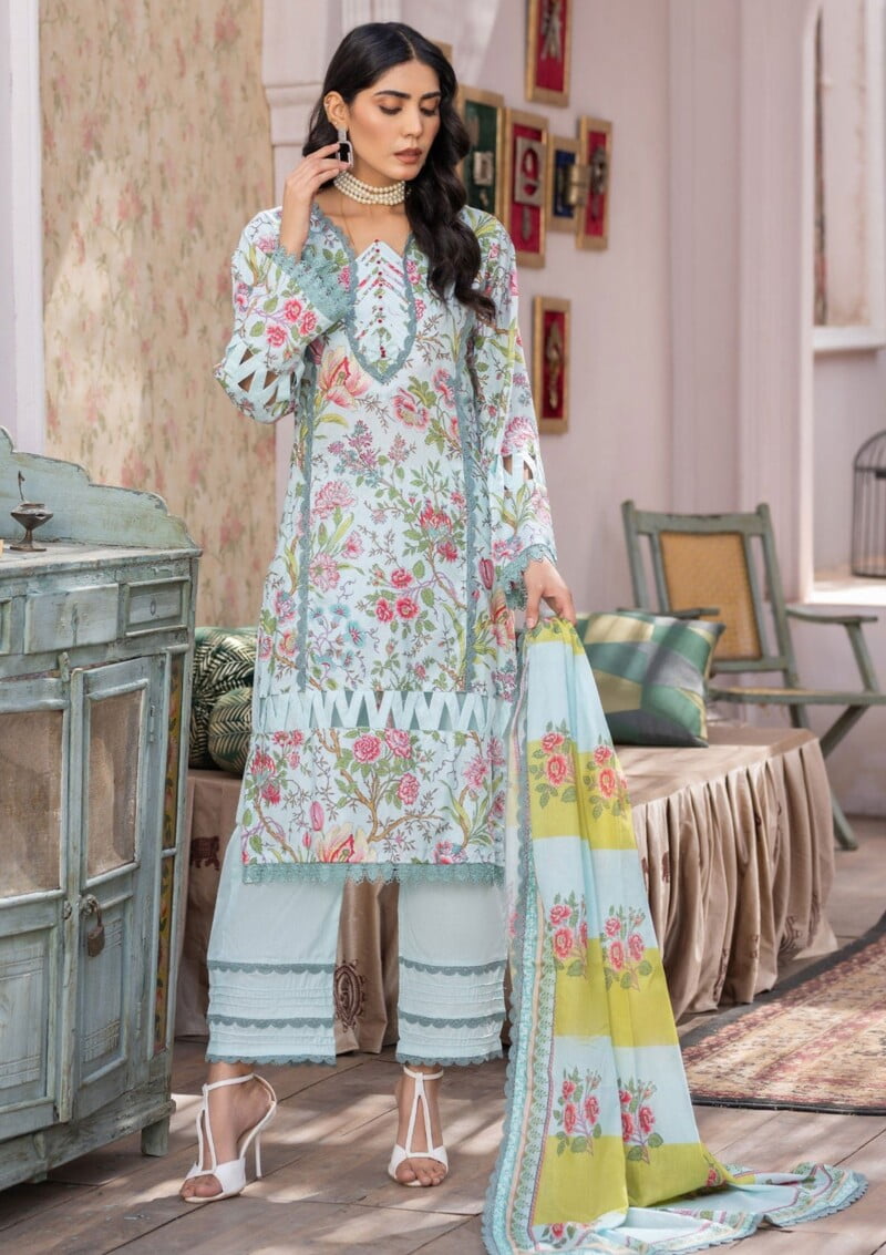 Humdum Rang E Noor Hrn 08 Lawn Collection