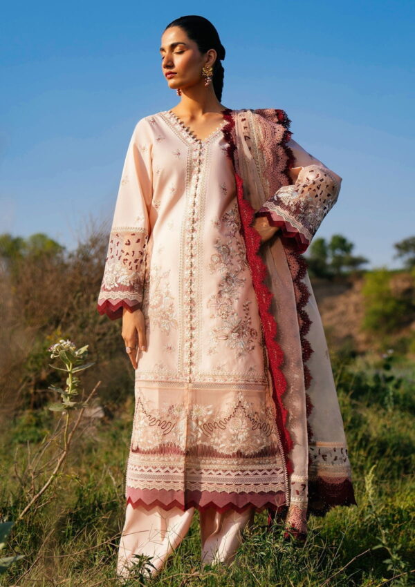 Sana Zubair Jewels Of The Meadow Sz 07 Light Rose Lawn Collection 24