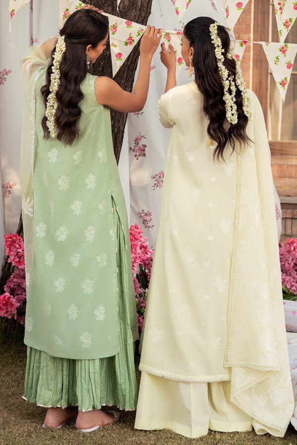 Cross Stitch Celadon Spruce 3 Piece Embroidered Jacquard Suit