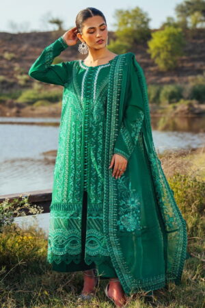 Sana Zubair Jewels of the Meadow SZ 04 EMERALD Lawn Collection 24