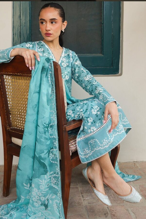 Cross Stitch Blue Charm 3 Piece Printed Lawn Suit