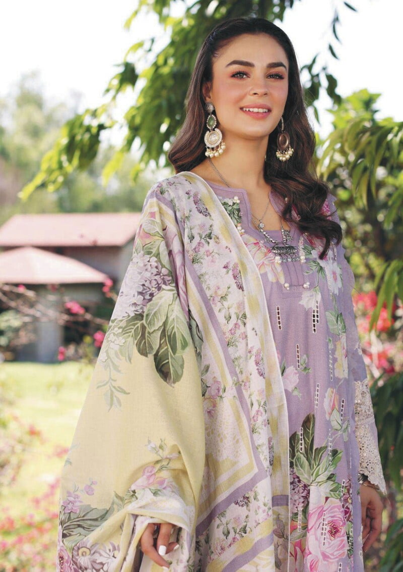 Elaf Premium Print Chikankari Epc24 03 B Pink Muse Lawn Collection