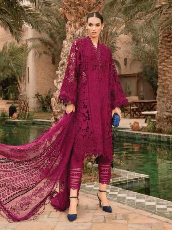 Maria.b D-2409-B Embroidered Luxury Lawn 3Pc Suit Collection 2024