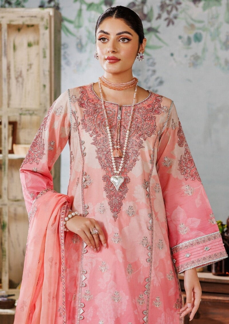 Alizeh Maahi Vol 2 Embroidered Printed Af 7011 Mala Lawn Collection 24