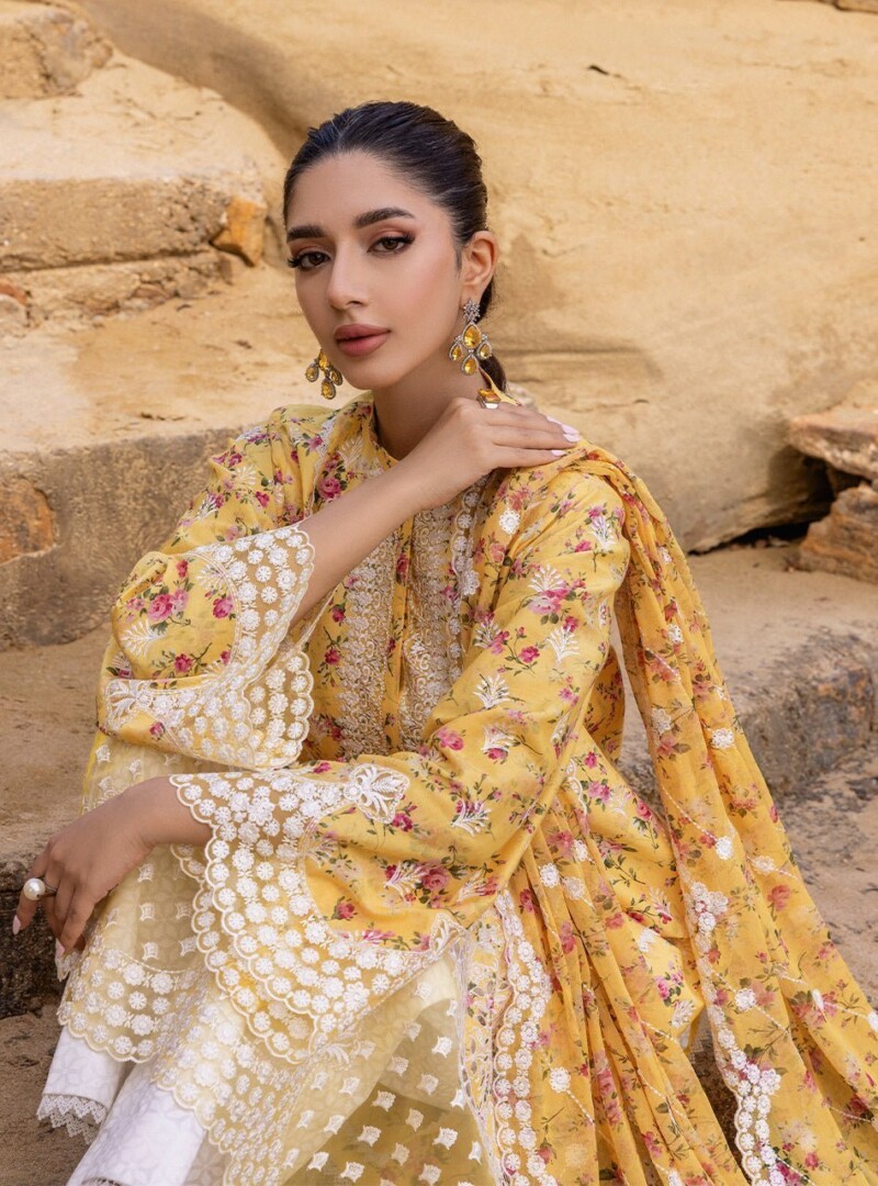 Zainab Chottani D-09B Esme Embroidered Chikankari Lawn 3Pc Suit Collection 2024