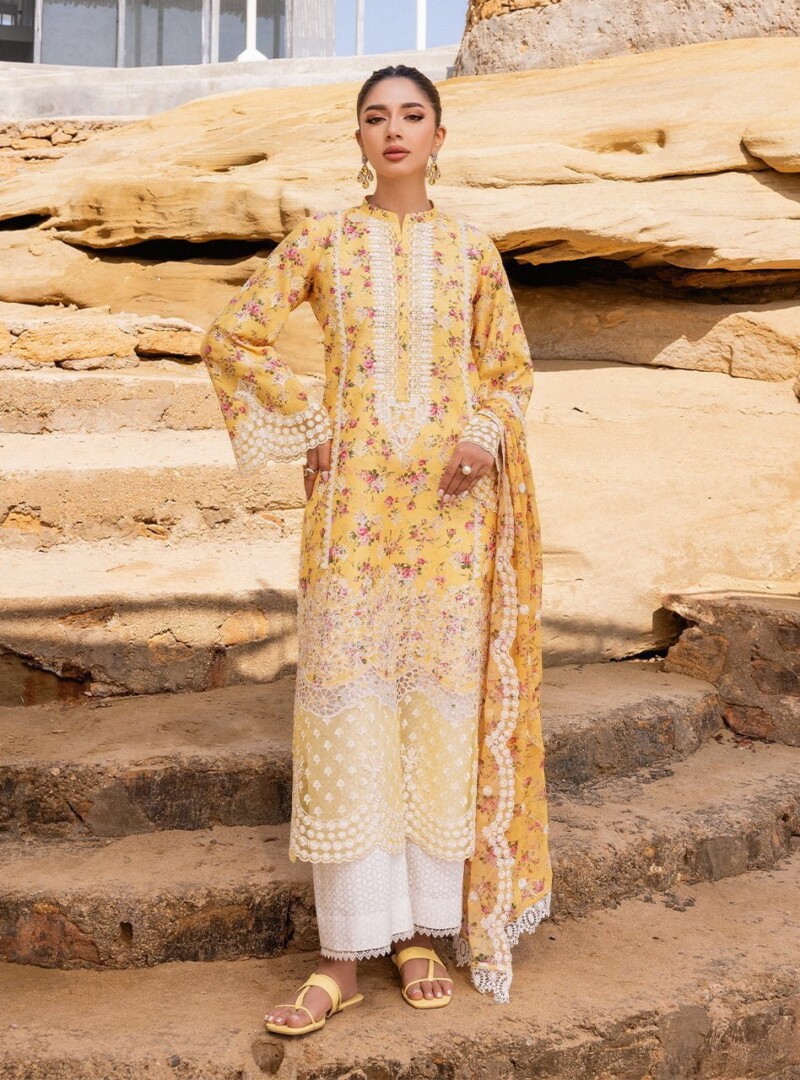 Zainab Chottani D-09B Esme Embroidered Chikankari Lawn 3Pc Suit Collection 2024