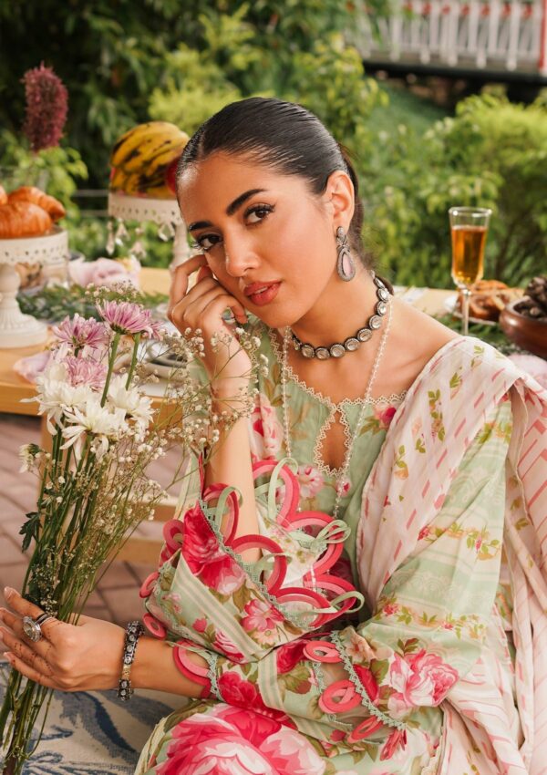 Elaf Premium Printed Eep 05A Mint To Be Lawn Collection 24