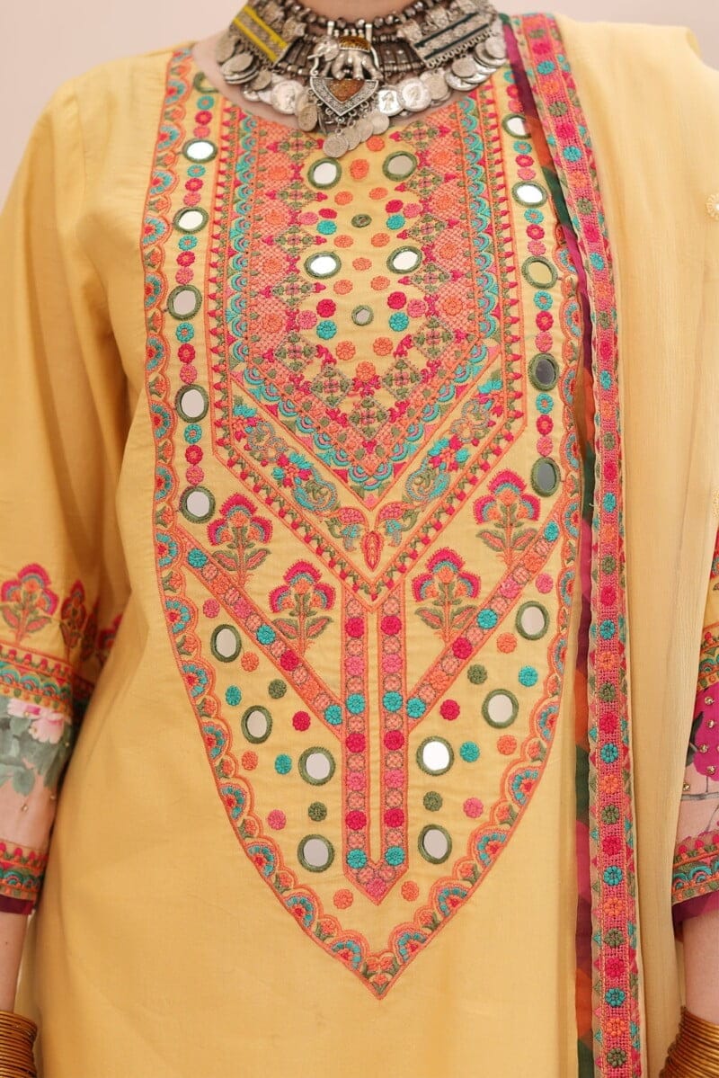 Charizma 3 Pc Embroidered Lawn Shirt With Chiffon Dupatta And Trouser Cnp 4 010