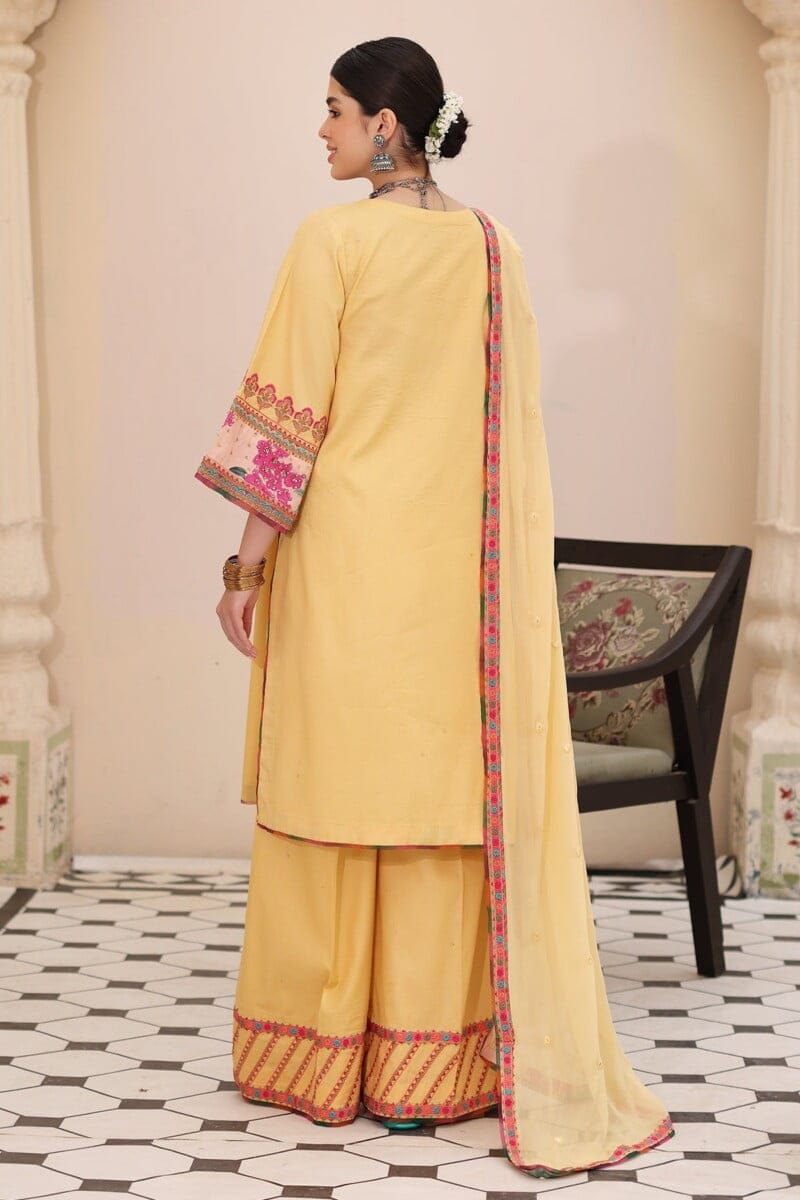 Charizma 3 Pc Embroidered Lawn Shirt With Chiffon Dupatta And Trouser Cnp 4 010